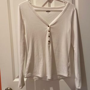 White long sleeve with buttons